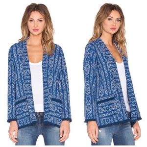 Velvet printed canvas jacket blazer